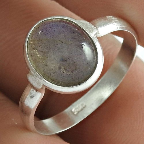 Daily Wear Labradorite Gemstone 925 Sterling Silver Ring Wholesale Jewelry