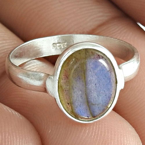 Party Wear Labradorite Ring 925 Sterling Silver Ethnic Jewelry