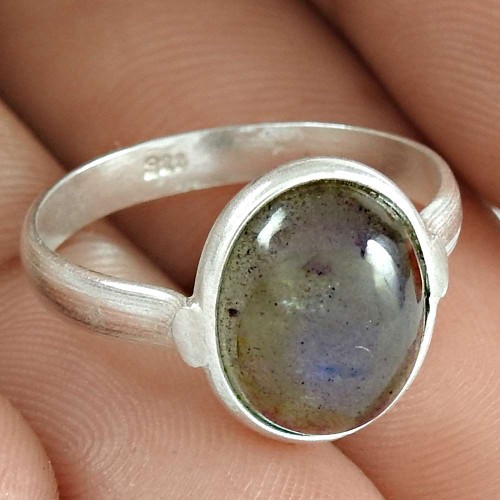 Ring Labradorite Gemstone 925 Sterling Silver Traditional Jewellery
