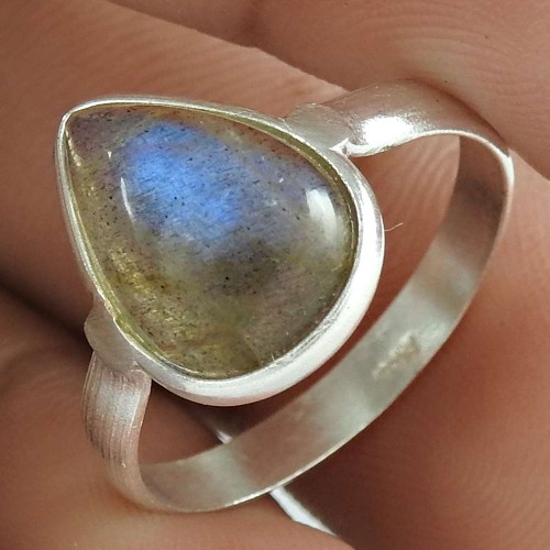 Daily Wear Labradorite Gemstone Ring Wholesale Sterling Silver Jewelry