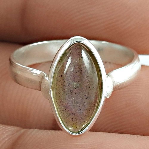 Rare Labradorite Gemstone 925 Sterling Silver Ethnic Ring Wholesale Jewelry