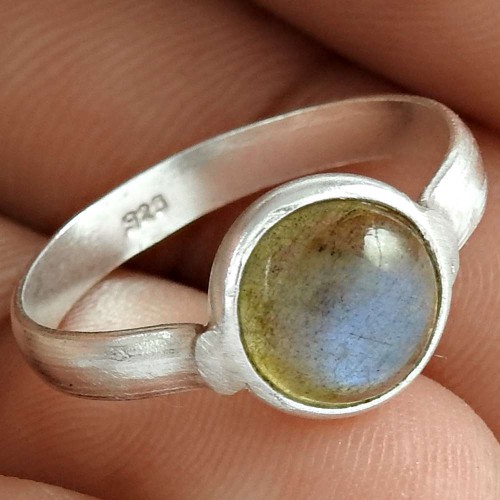 Perfect Labradorite Gemstone 925 Sterling Silver Ring Jewelry