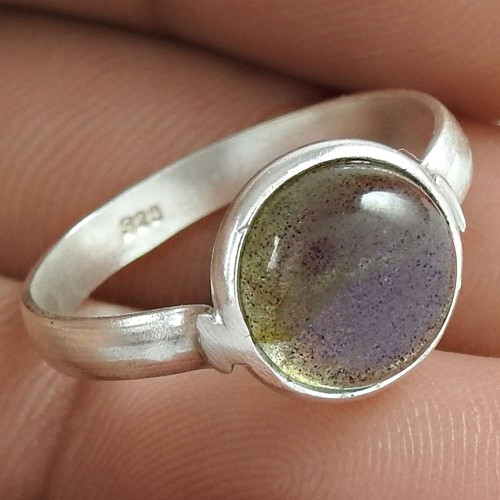 Personable Labradorite Gemstone 925 Sterling Silver Ring Jewelry