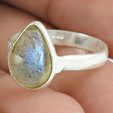Amusable 925 Sterling Silver Labradorite Gemstone Ring Jewelry Großhändler