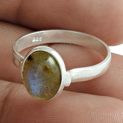 Beautiful 925 Sterling Silver Labradorite Gemstone Ring Jewelry Manufacturer India