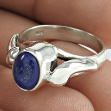Latest Trend 925 Sterling Silver Lapis Gemstone Ring Vintage Jewellery