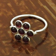 Well-Favoured 925 Sterling Silver Garnet Gemstone Ring Size 6 Traditional Jewelry B25