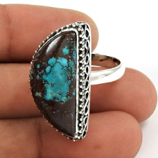 Turquoise Gemstone Ring 925 Sterling Silver Women Gift Jewelry YH49