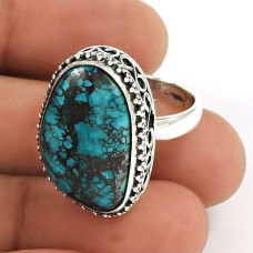 Turquoise Gemstone Ring 925 Sterling Silver Stylish Jewelry IK49
