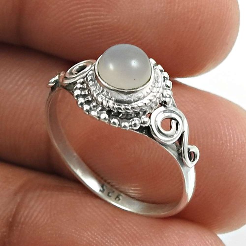 Rose Quartz Gemstone Ring 925 Sterling Silver Indian Handmade Jewelry A39