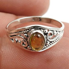 Tourmaline Gemstone Ring 925 Sterling Silver Vintage Jewelry Q4