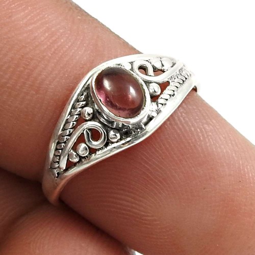 Tourmaline Gemstone Ring 925 Sterling Silver Indian Jewelry H41