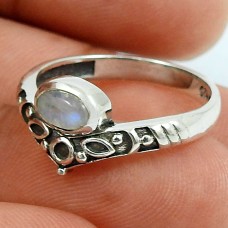 Rainbow Moonstone Gemstone Ring 925 Sterling Silver Handmade Jewelry W50