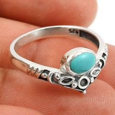 Turquoise Gemstone Ring 925 Sterling Silver Handmade Jewelry G51