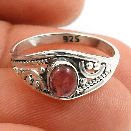 Tourmaline Gemstone Ring 925 Sterling Silver Ethnic Jewelry G57