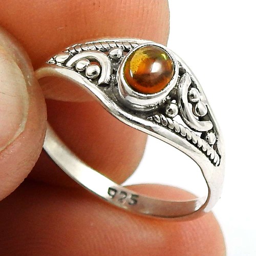 Tourmaline Gemstone Ring 925 Sterling Silver Ethnic Jewelry A58