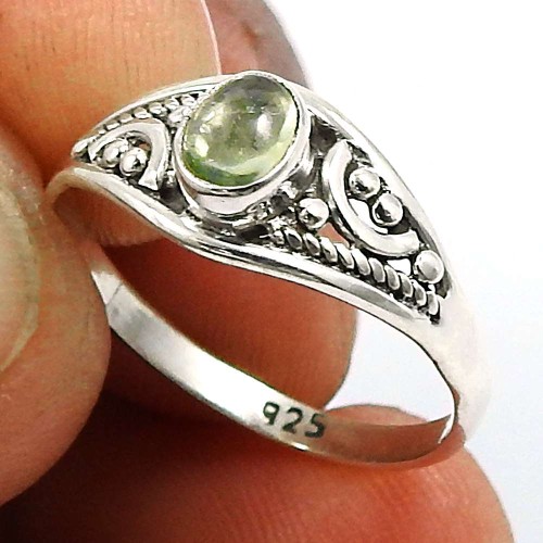 Tourmaline Gemstone Ring 925 Sterling Silver Vintage Look Jewelry L58
