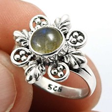 Labradorite Gemstone Ring 925 Sterling Silver Tribal Jewelry L65