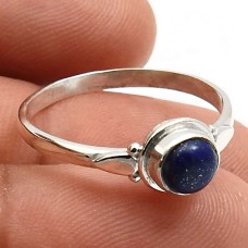 Lapis Lazuli Gemstone Ring Size 8 925 Sterling Silver Jewelry Z10
