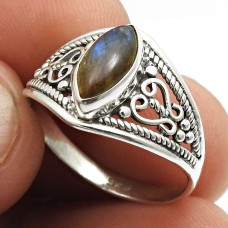 Labradorite Gemstone Ring Size 7 925 Sterling Silver Jewelry For Women L11