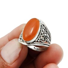 Women Fashion Carnelian Gemstone Ring Size 9 925 Sterling Silver Jewelry U14