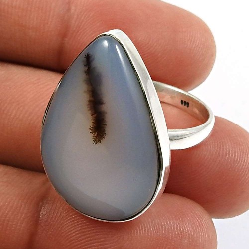 Montana Gemstone Jewelry 925 Fine Sterling Silver Ring Size 8 X5
