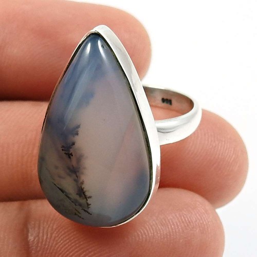 Montana Gemstone Jewelry 925 Solid Sterling Silver Ring Size 7 I6