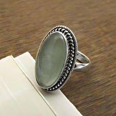 Aquamarine Gemstone Ring Size 7 925 Sterling Silver Fine Jewelry B48