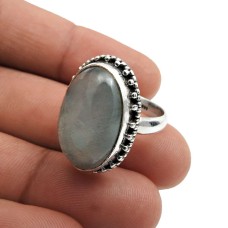 Wedding Gift 925 Sterling Silver Jewelry Aquamarine Gemstone Ring Size 6 G48