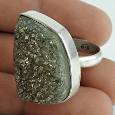 925 Sterling Silver Vintage Jewellery Designer Druzy Ring