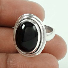 925 Sterling Silver Antique Jewellery Beautiful Black Onyx Gemstone Ring Al por mayor
