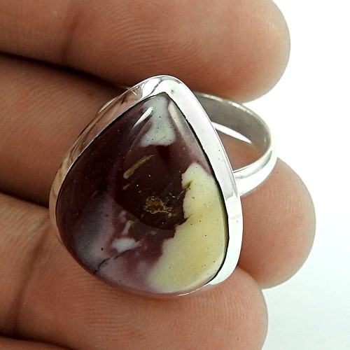 925 Sterling Silver Fashion Jewellery Charming Mookaite Gemstone Ring Exporter