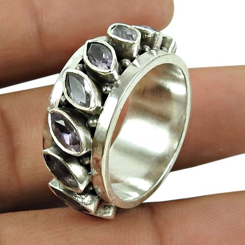 Perfect Amethyst Gemstone Ring Sterling Silver Jewellery