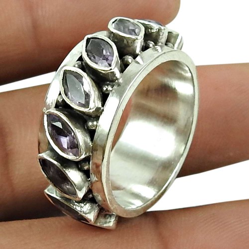 Seemly Amethyst Gemstone Ring 925 Silver Jewellery