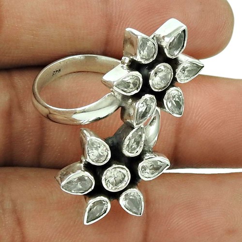 Scrumptious CZ Gemstone Ring 925 Sterling Silver Jewellery