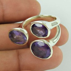 New Exclusive Style!! 925 Silver Purple Amethyst Ring