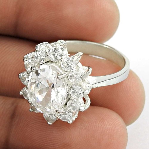 Classy Crystal, CZ Sterling Silver Ring
