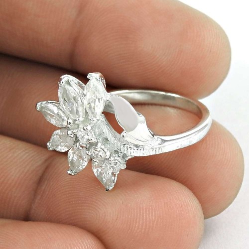 Pleasant CZ Sterling Silver Ring