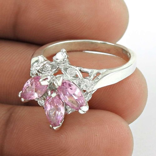 Very Delicate !! CZ 925 Sterling Silver Ring