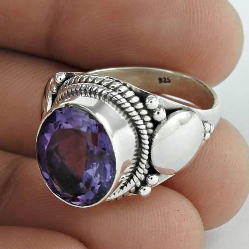 New Style Of!! 925 Sterling Silver Amethyst Ring Großhandel