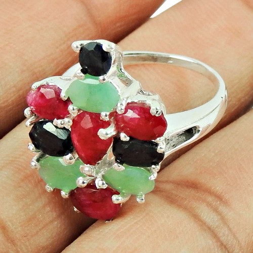 925 Sterling Silver Jewellery Fashion Ruby, Emerald, Iolite Gemstone Ring Lieferant