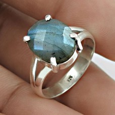 Women Gift For Her Silver Jewelry Labradorite Gemstone Ring Size 7.5 ST75