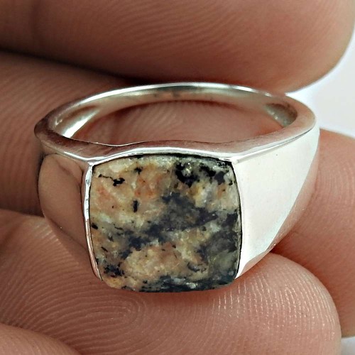 Rare 925 Sterling Silver Fuchsite Gemstone Ring Jewelry