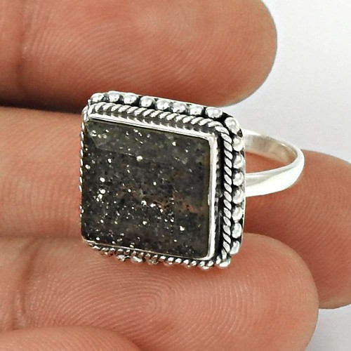 Black Sunstone Ring Size 6 925 Sterling Silver Stylish Jewelry SK40