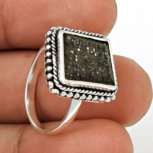 Black Sunstone Ring Size 7 925 Sterling Silver Stylish Jewelry SK25