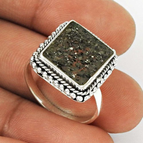 Black Sunstone Ring Size 8 925 Sterling Silver Traditional Jewelry SK30