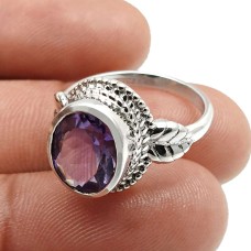 Amethyst Gemstone Ring Size 5 925 Solid Sterling Silver Jewelry M42