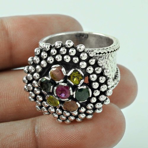 Lovely! 925 Silver Multi Gemstone Ring Wholesaler India