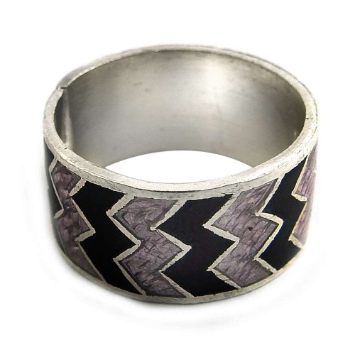 New Faceted!! 925 Sterling Silver Enamel Ring Supplier India