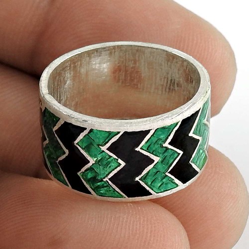 Beautiful Design!! 925 Sterling Silver Enamel Ring Lieferant